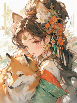 狐妖少女人物古典插画