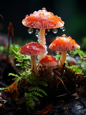 彩色的毒蘑菇