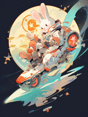 飞向月球的小兔子