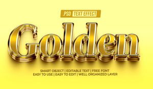 Golden Text Style Effect