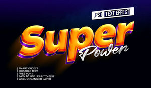 Super Power Text Style Effect